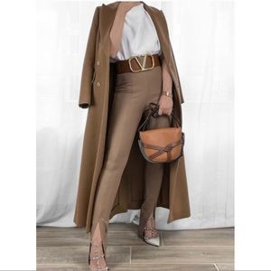 Zara Slit Leg Tan Pants Size M